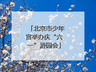 北京市少年宫举办庆“六一”游园会