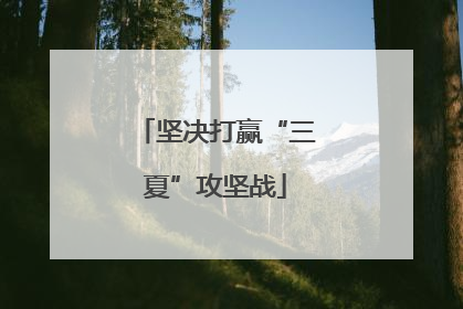 坚决打赢“三夏”攻坚战