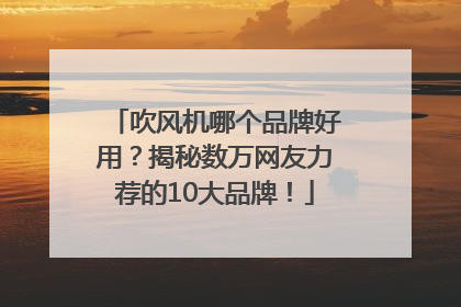 吹风机哪个品牌好用？揭秘数万网友力荐的10大品牌！