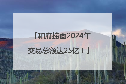 和府捞面2024年交易总额达25亿！