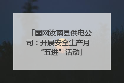 国网汝南县供电公司：开展安全生产月“五进”活动