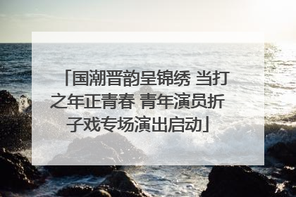 国潮晋韵呈锦绣 当打之年正青春 青年演员折子戏专场演出启动