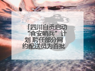 四川自贡启动“食安哨兵”计划 聘任部分网约配送员为首批“食安哨兵”