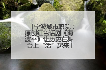 宁波城市职院：原创红色话剧《海波平》让历史在舞台上“活”起来