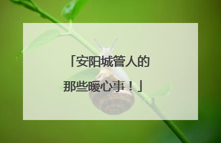 安阳城管人的那些暖心事！