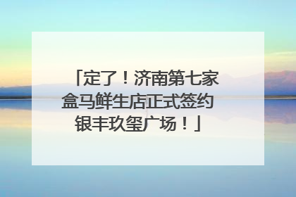定了！济南第七家盒马鲜生店正式签约银丰玖玺广场！