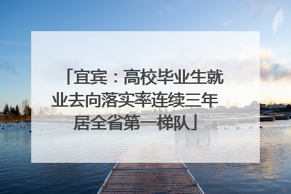 宜宾：高校毕业生就业去向落实率连续三年居全省第一梯队