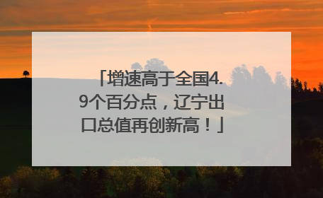 增速高于全国4.9个百分点，辽宁出口总值再创新高！