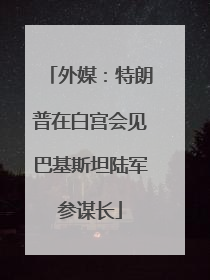 外媒：特朗普在白宫会见巴基斯坦陆军参谋长