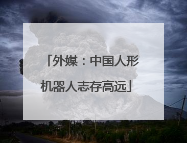 外媒：中国人形机器人志存高远