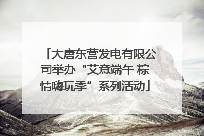 大唐东营发电有限公司举办“艾意端午 粽情嗨玩季”系列活动