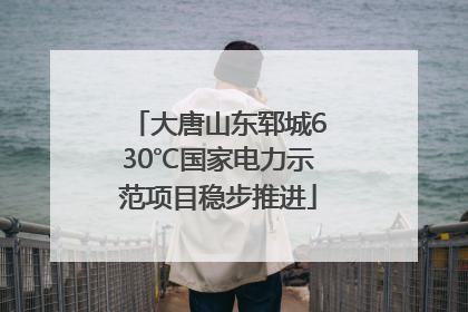 大唐山东郓城630℃国家电力示范项目稳步推进
