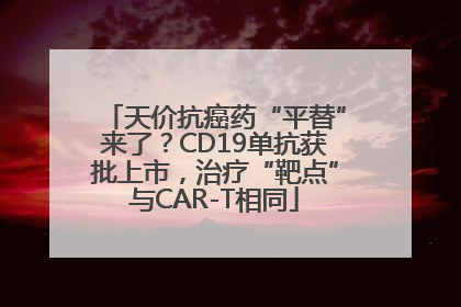 天价抗癌药“平替”来了？CD19单抗获批上市，治疗“靶点”与CAR-T相同