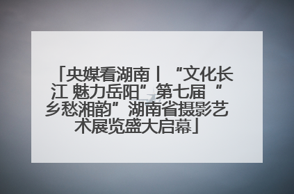 央媒看湖南丨“文化长江 魅力岳阳”第七届“乡愁湘韵”湖南省摄影艺术展览盛大启幕