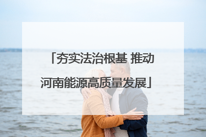 夯实法治根基 推动河南能源高质量发展