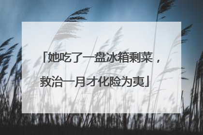 她吃了一盘冰箱剩菜，救治一月才化险为夷