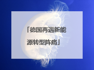 德国再遇新能源转型阵痛