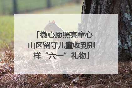 微心愿照亮童心 山区留守儿童收到别样“六一”礼物