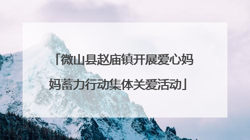 微山县赵庙镇开展爱心妈妈蓄力行动集体关爱活动