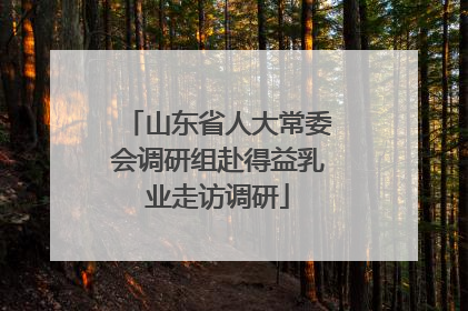 山东省人大常委会调研组赴得益乳业走访调研