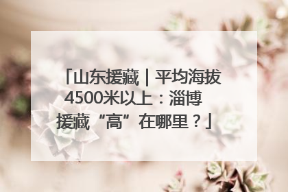 山东援藏｜平均海拔4500米以上：淄博援藏“高”在哪里？