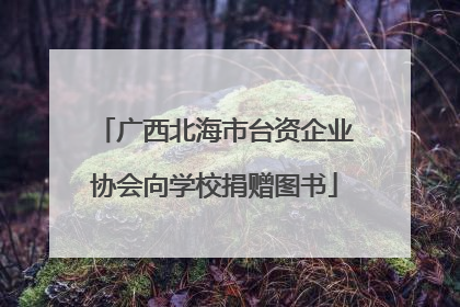 广西北海市台资企业协会向学校捐赠图书