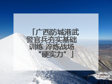 广西防城港武警官兵夯实基础训练 淬炼战场“硬实力”