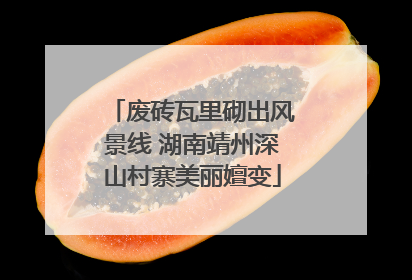 废砖瓦里砌出风景线 湖南靖州深山村寨美丽嬗变