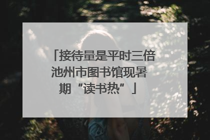 接待量是平时三倍 池州市图书馆现暑期“读书热”