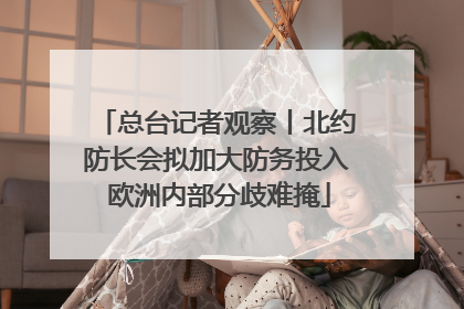 总台记者观察丨北约防长会拟加大防务投入 欧洲内部分歧难掩