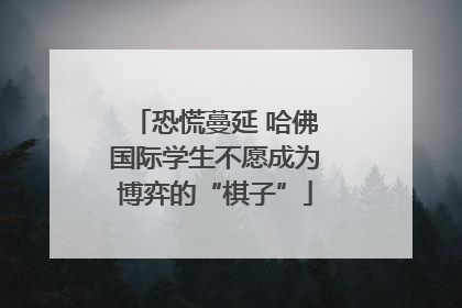 恐慌蔓延 哈佛国际学生不愿成为博弈的“棋子”