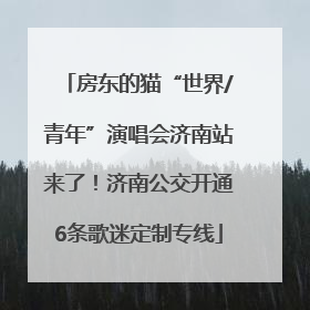 房东的猫“世界/青年”演唱会济南站来了！济南公交开通6条歌迷定制专线