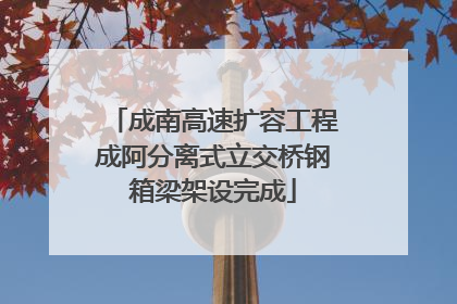 成南高速扩容工程成阿分离式立交桥钢箱梁架设完成