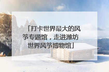 打卡世界最大的风筝专题馆，走进潍坊世界风筝博物馆