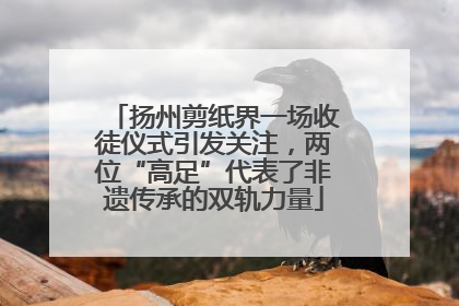 扬州剪纸界一场收徒仪式引发关注，两位“高足”代表了非遗传承的双轨力量