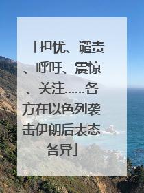 担忧、谴责、呼吁、震惊、关注……各方在以色列袭击伊朗后表态各异