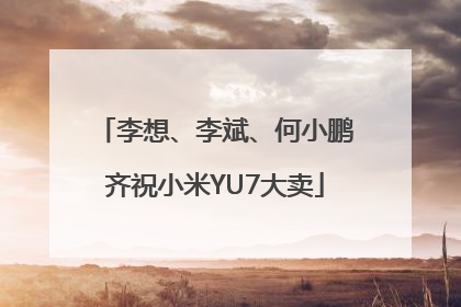 李想、李斌、何小鹏齐祝小米YU7大卖