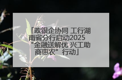 政银企协同 工行湖南省分行启动2025“金融送解优 兴工助商惠农”行动