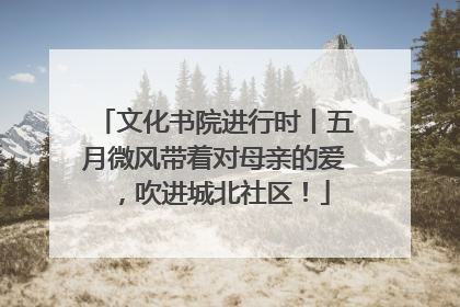 文化书院进行时丨五月微风带着对母亲的爱，吹进城北社区！