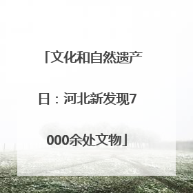 文化和自然遗产日：河北新发现7000余处文物