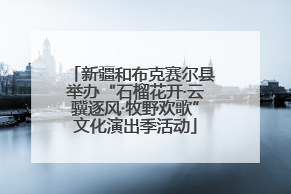 新疆和布克赛尔县举办“石榴花开·云骥逐风·牧野欢歌”文化演出季活动