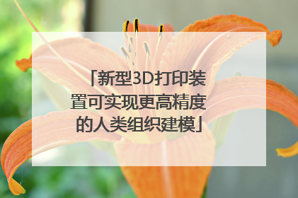 新型3D打印装置可实现更高精度的人类组织建模