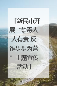 新民市开展“禁毒人人有责 反诈步步为营”主题宣传活动