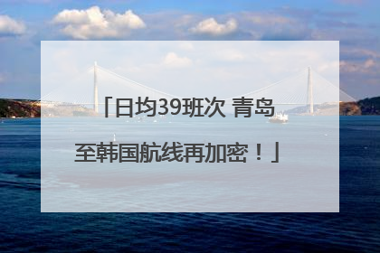 日均39班次 青岛至韩国航线再加密！