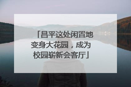昌平这处闲置地变身大花园，成为校园崭新会客厅