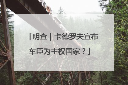 明查｜卡德罗夫宣布车臣为主权国家？
