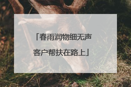 春雨润物细无声 客户帮扶在路上