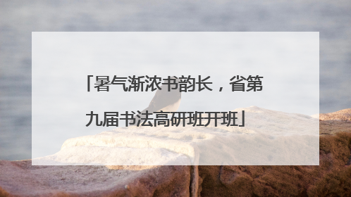 暑气渐浓书韵长，省第九届书法高研班开班