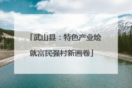 武山县：特色产业绘就富民强村新画卷