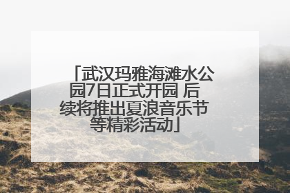 武汉玛雅海滩水公园7日正式开园 后续将推出夏浪音乐节等精彩活动